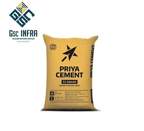 53 Grade Priya Cement For Construction Work And Higher Strength