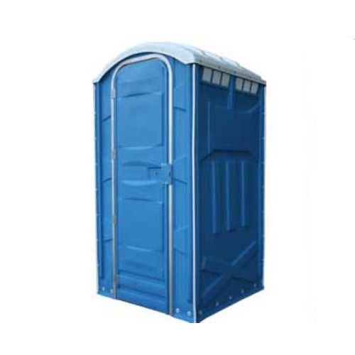 Blue Swing Door And Color Coated Poly Vinyl Chloride Plastic Body Portable Toilet