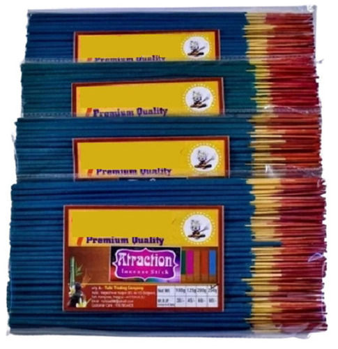 Multicolor 40 Mins Burning Gloss Varnish Bamboo Resin Attraction Incense Sticks 