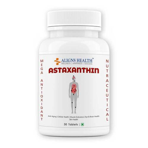 Astaxanthin 4 Mg मेगा एंटीऑक्सीडेंट टैबलेट (30 टैबलेट का पैक)