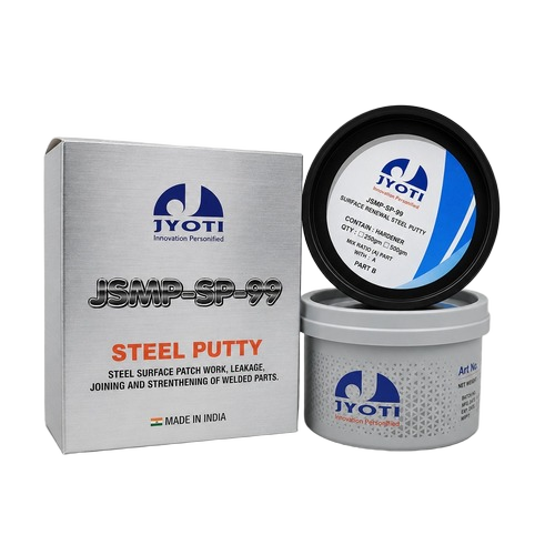 JSMP - High Strength 2K Epoxy Steel Putty 400 Particle Size, Brown Metallic Finish - Surface Renewal, Corrosion Resistant, Easy Application for Repairing and Patching Metal Surfaces