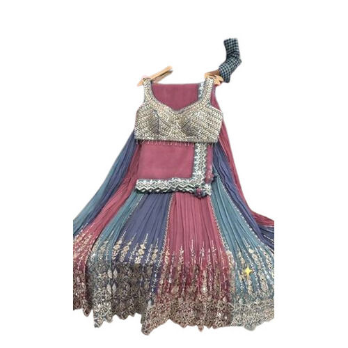 Womens Sequin Decorated Designer Lehenga Choli Set with Dupatta