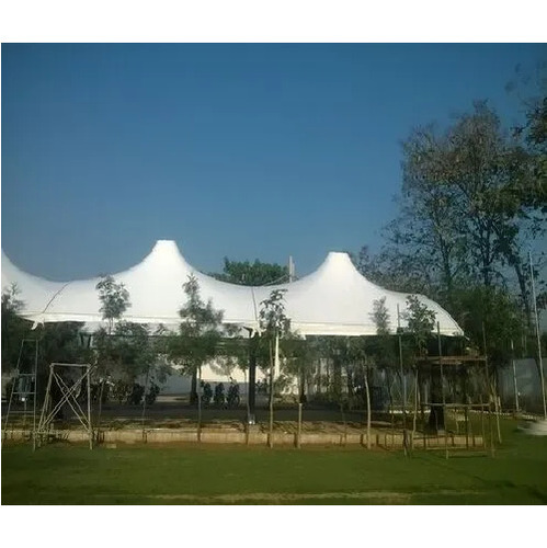 Tensile Fabric Car Parking Structure - Color: White