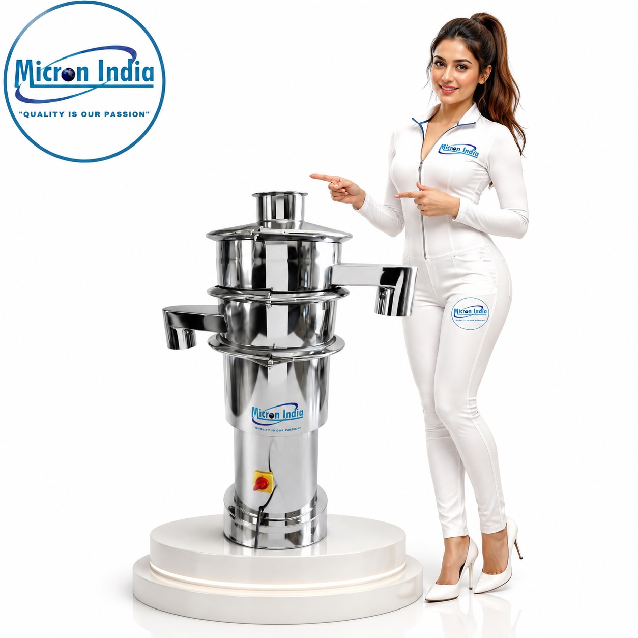 Vibro Sifter - 12 Inch Stainless Steel Automatic, 50kg-2000kg Capacity | High Throughput, Computerized Control, 1HP Power, 440V Voltage, 1-Year Warranty, 200kg Weight