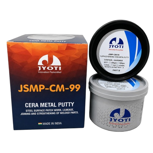 Cera-Metal Putty For Powder Coating - Epoxy Liquid, Grey Color, 99.9% Purity | Multi-Purpose Crack Filling, Patching, Joining, High-Temperature Resistance