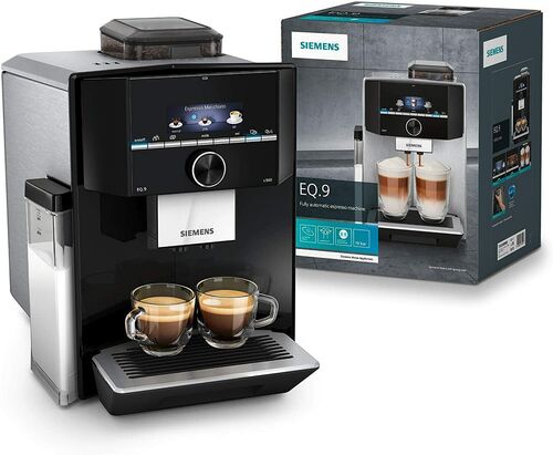 Siemens Ti923509de Fully Automatic Coffee Machine - Stainless Steel, Grey | Features SuperSilent Operation, autoMilk Clean, iAroma System, OneTouch DoubleCup
