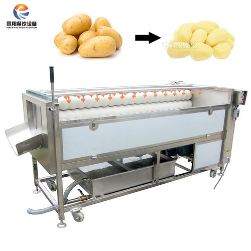 high pressure spray potato cleaning and polishing machine