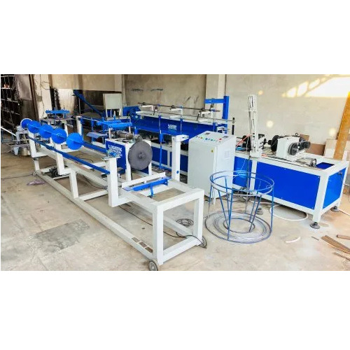 Fully Automatic Chain Link Fencing Machine - Metal, 12 Gauge, 1.00 Tonne Weight, Blue Color | High Efficiency, PLC Control, Servo Motor Technology, Capacity 80-100 Kg/hr