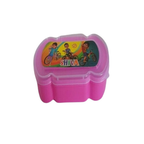 Lunch Box - Plastic Material, 4x4 Inch Size, Pink Color | Lightweight, Easy to Use, Water-Resistant, 100% BPA Free, Easy to Clean