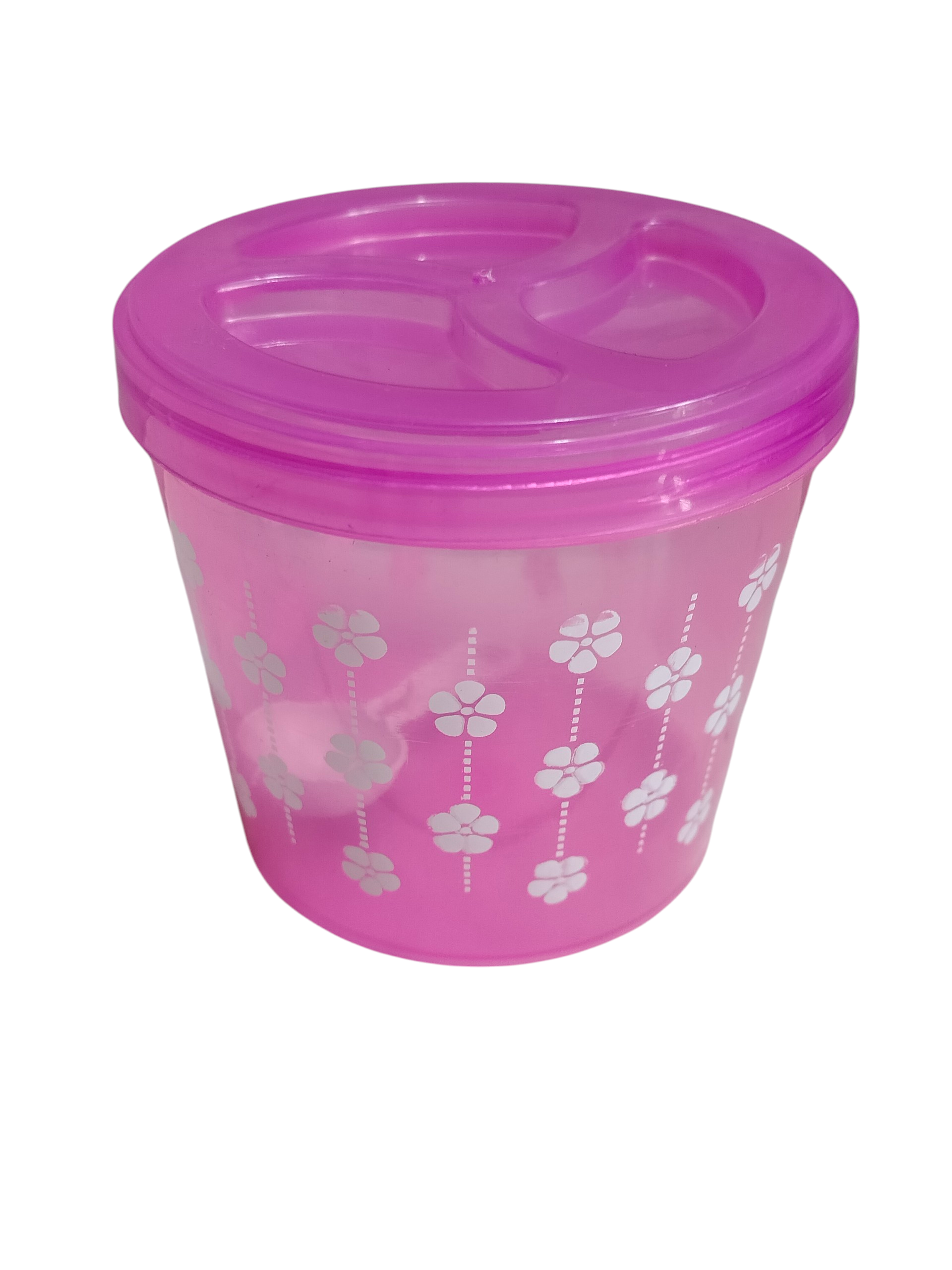 Empty Plastic Jars - Lightweight PVC, Standard Size, Available in Various Colors | Solid Round Shape, Leak and Crack Resistant, Easy to Clean with Water, Printed Pattern