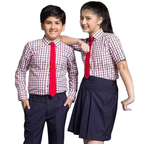 Kids Unisex School Uniform - Linen Fabric Customized Sizes | Washable Comfortable Allover Print Logo Suitable for Boys and Girls