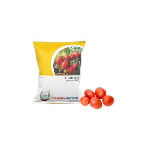 -Abhione F1 Oval Tomato Seeds - 110-120 Gm Firm Glossy Deep Red Fruit | High Yield Disease Resistant Variety Suitable for Slicing and Sauces