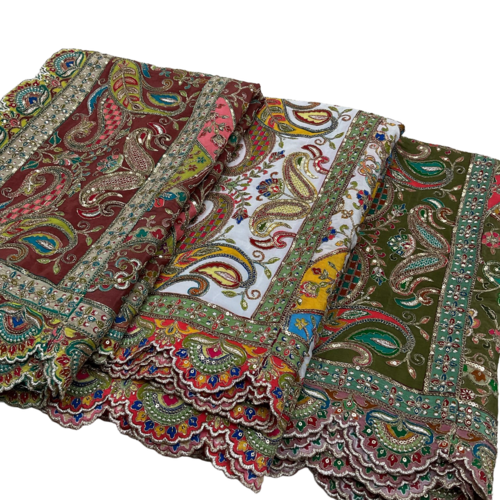 Floral Digital Printed Polyester Fabrics - 100% Polyester, Multi Color, Dry Clean Care | Ideal for Apparel and Clothing Use