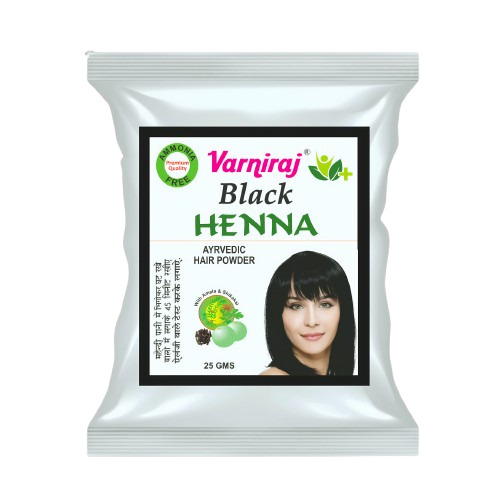 Varniraj Black Heena Hair Colour (25 Gm) - Efficacy: 35 - 40 Days