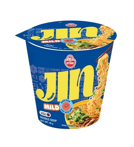 Jin Ramen Instant Cup Noodles Mild Flavor 65g - Ramen 65 Gram Pack Instant Style Ideal For All Ages Quick Meal or Snack Solution