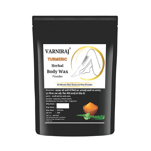 Varniraj Herbal Body Hair Wax Powder (100 Gm) - Color: Natural