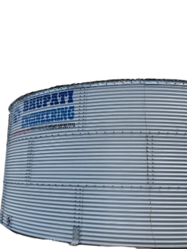 Pre-Fabricated Bolted Panel Grain Liquid Storage Tanks - Zincalume Metal, Cylindrical Design | Industrial Use, Turnkey Solutions for Water and Waste Water Storage