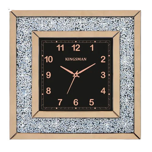 Square Mirror Wall Clock