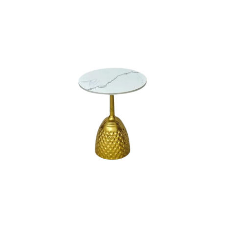 Gold Hammered Side Table