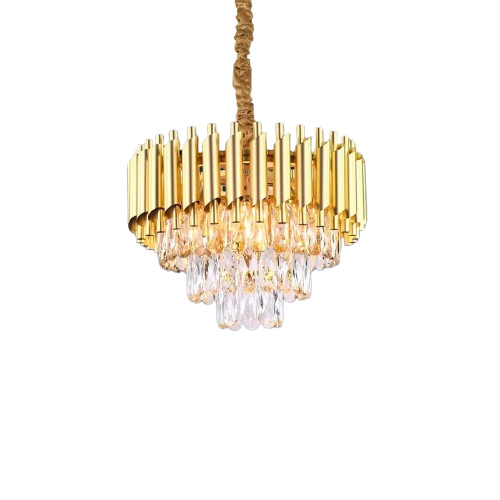 Crystal 3-Tier Gold Chandeliers - Lighting Type: ]