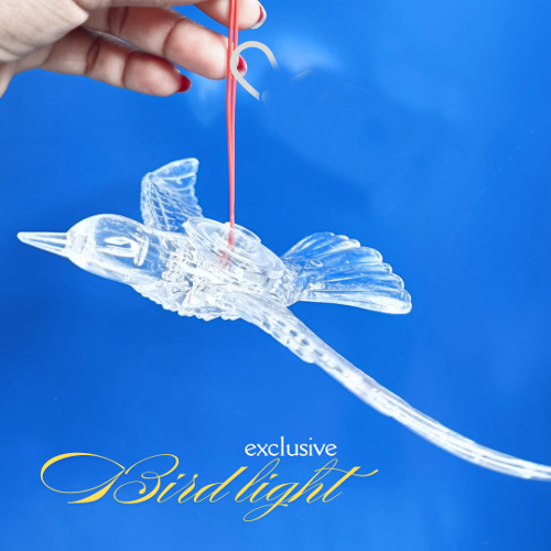 Acrylic Bird Hanging Light - Color: Warm White