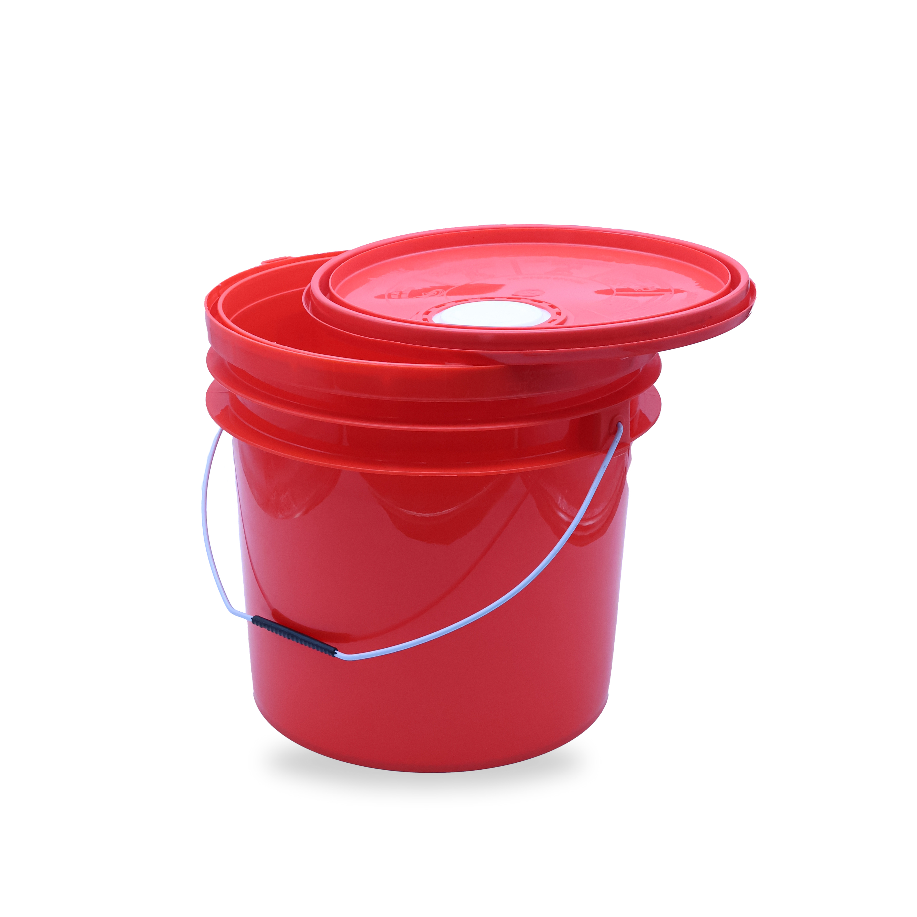 High-Durability HDPE 6L Lubricant Storage Bucket - White, Leak-Proof Design, Lightweight & Eco-Friendly Handle