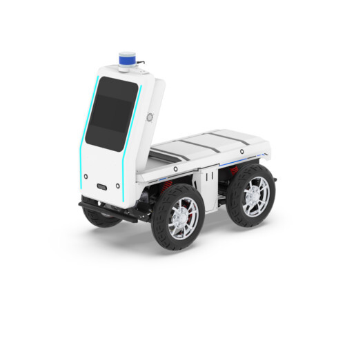 Outdoor Mobile Robot Carrier 100Kg Agv Logistics Amr - Color: White