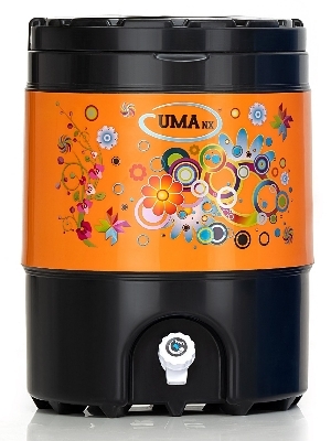 Insulated Plastic Water Jug - 18L Capacity, Blue & Black Colors | Durable Plastic Design, Elegant Look, Easy to Use, Chills Water Effectively