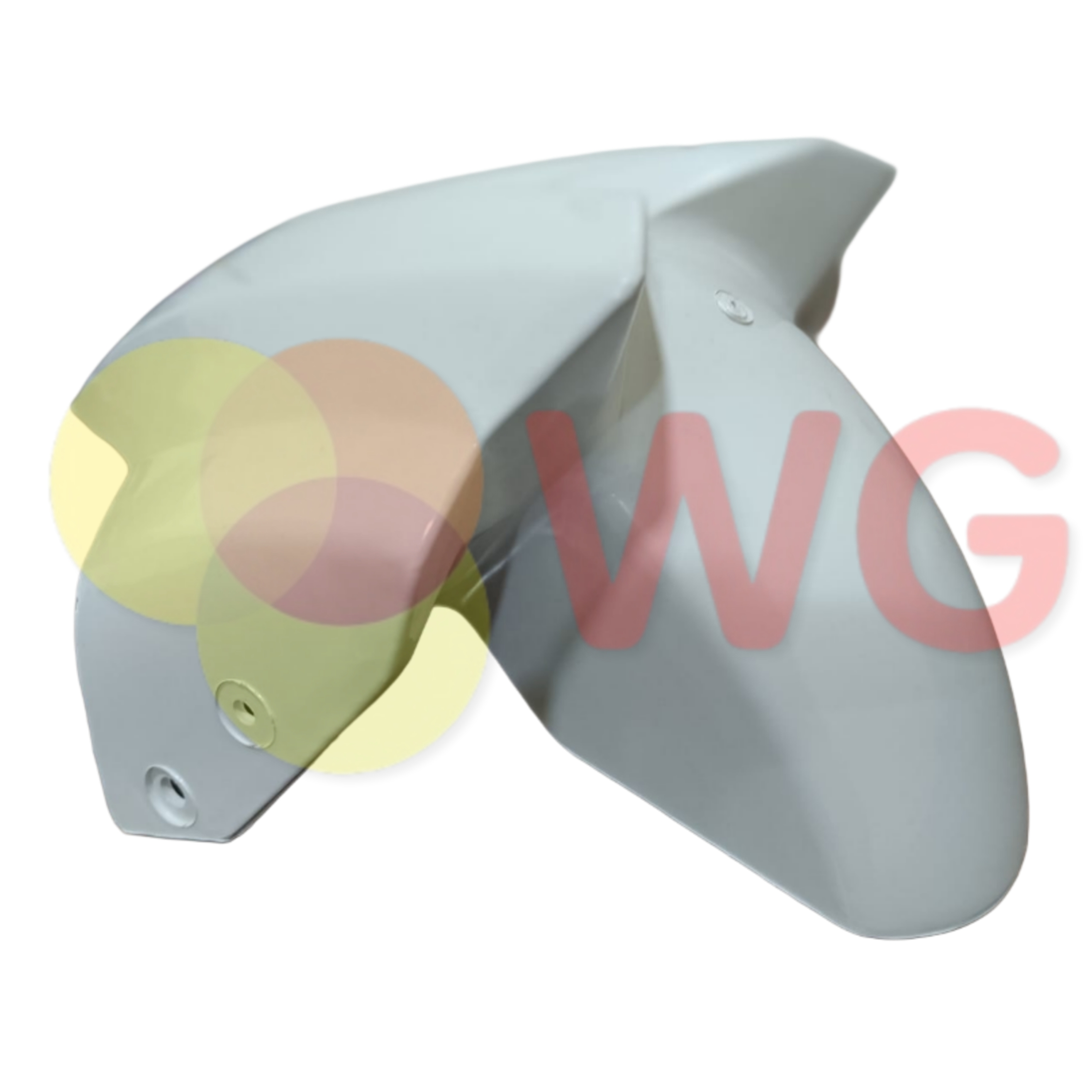 White Non Painted E-Scooty Front Mudguard - Finish: Polished