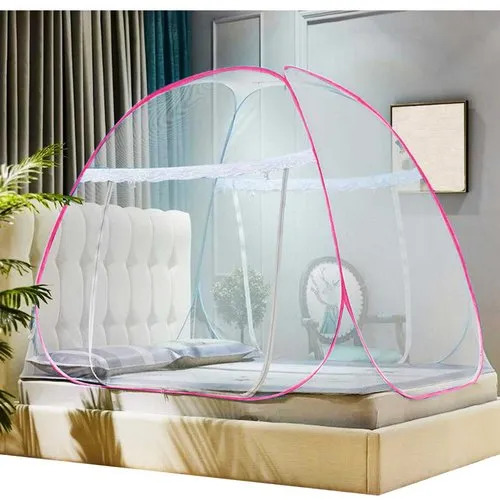 Queen Size Folding Cotton Mosquito Net - Age Group: Adults