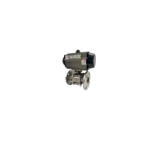 Three Piece Pneumatic Ball Valve - Color: Black