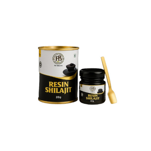 Fb Naturals Resin Shilajit 20gm - Glass Jar Packaging, 100% Pure Herbal Paste, Energy Booster & Immunity Support, Vegetarian Friendly