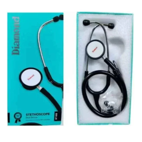 Diamond Stethoscope 022 Double Deluxe - Color: Black & Silver