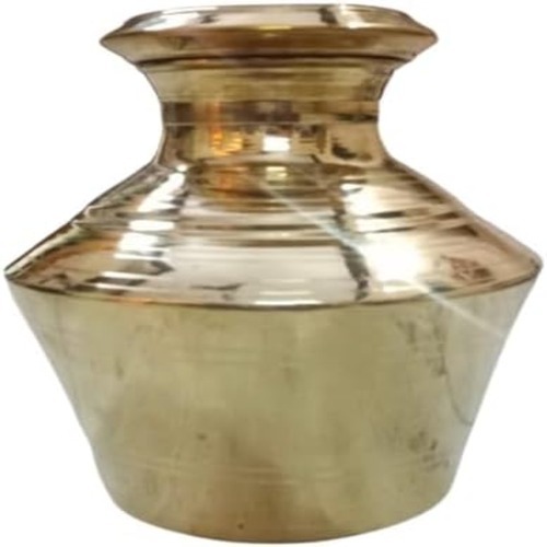 Brass Pooja Kalash 3 Litre - Color: Gold