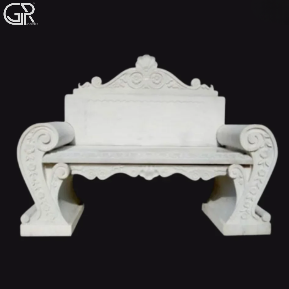 White Marble Bench - Finish: Polished