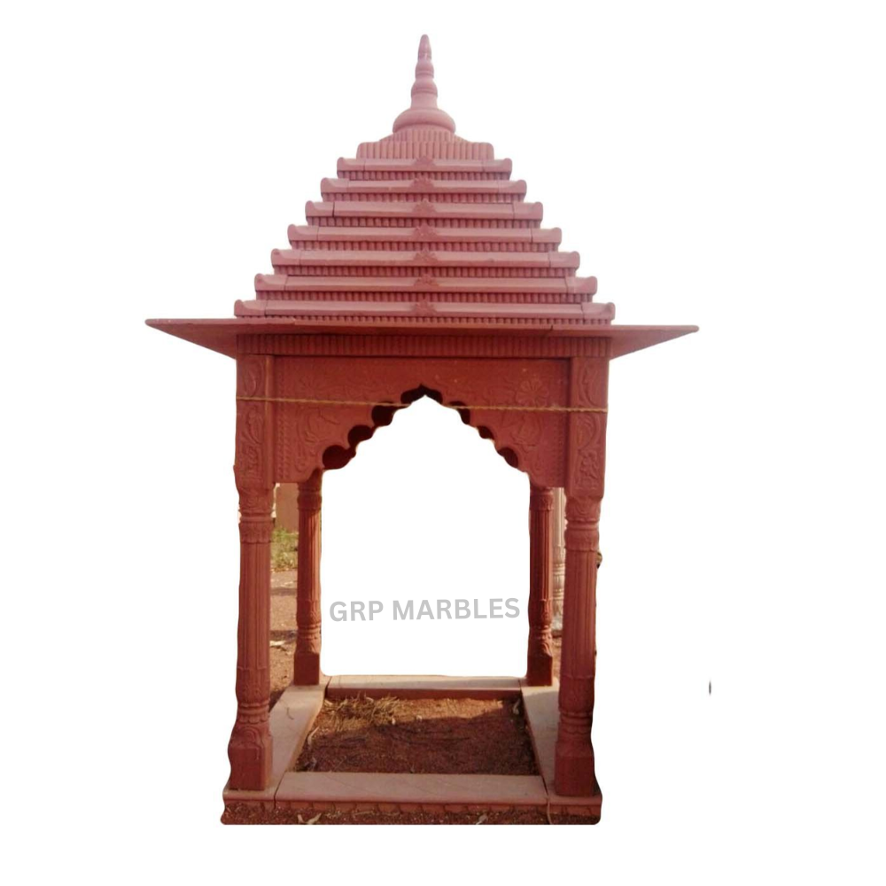 Stone Chhatri Or Mandir - Color: Red