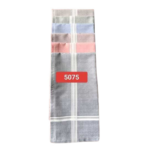 D.No: 5075 High Quality Cotton Handkerchief Deep Dark 21X21 Inch - Color: Mix
