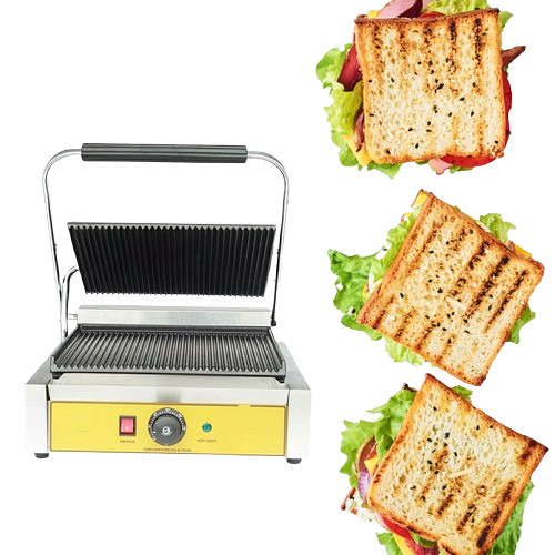 Commercial Sandwich Griller Jumbo - Features: On And Off Switch