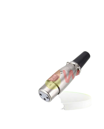 Charging Plug / XLR Type / H/D / Female / W/Wires / E-Scooty - Metal, Silver, 3 Pin Male XLR Round | E-Scooty Charging