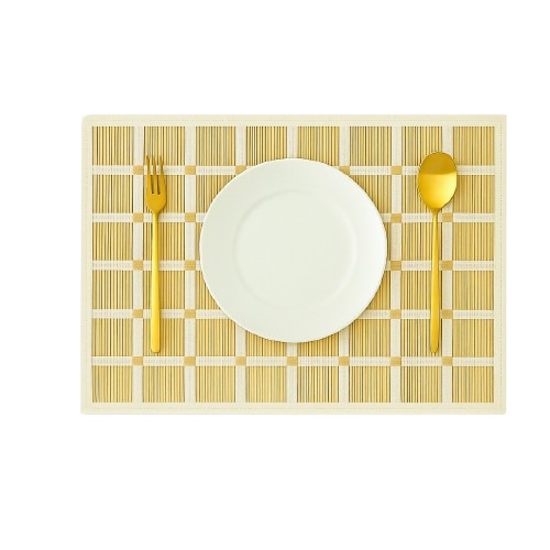 Attica Tracery Handwoven Korai Grass Dining Table Mats Set Of 6 Pieces & Runner