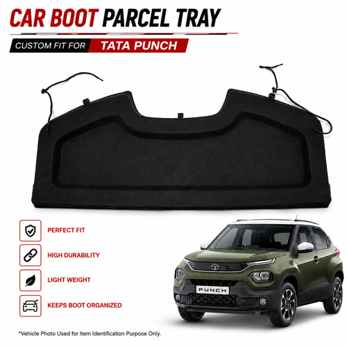 Rear Parcel Tray - PP Material 2 Kg | Injection Moulded Fits Rear Car Interior Easy Install and Remove