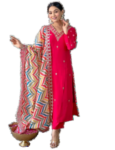 Silk kurta pant duppatta set