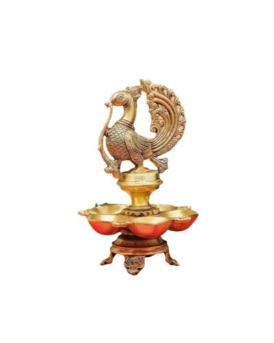 Brass Sparrow Design Diya - Features: Handcrafted