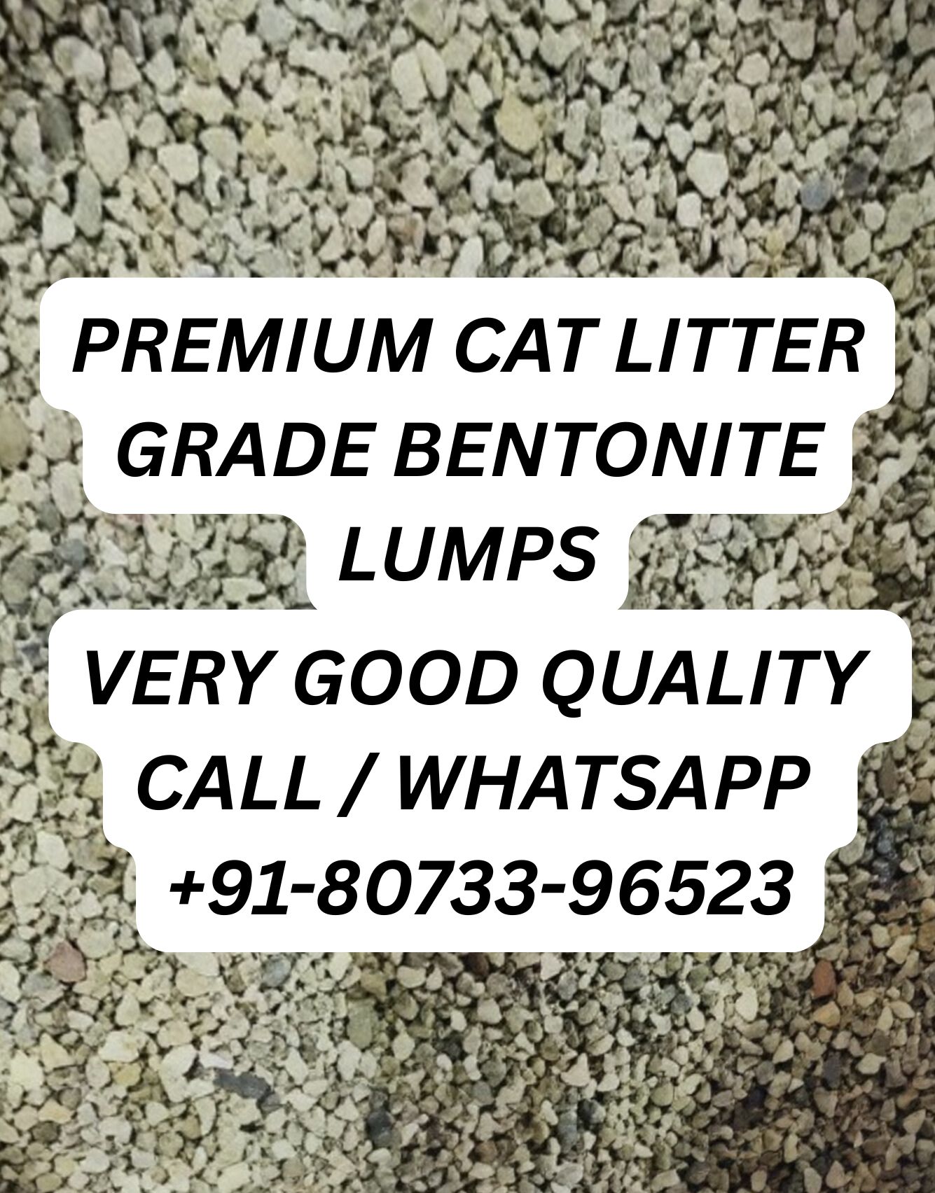 Premium Cat Litter Grade Bentonite Lumps - Density: 2.2-2.5 Gram Per Cubic Centimeter(G/Cm3)