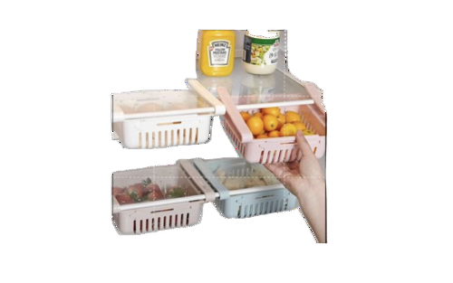 Natural Adjustable Fridge Storage Basket