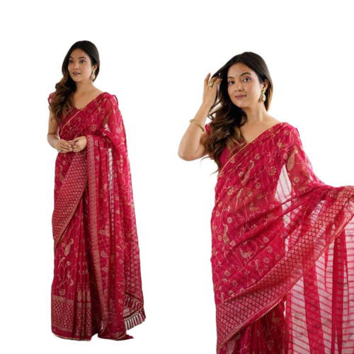 Georgette Saree For Women - Gender: Female