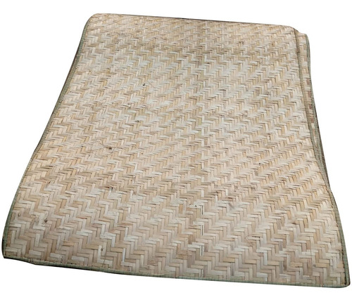 Cane Bamboo Handicraft Chatai Mat - Color: Light Beige