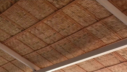 Bamboo False Ceiling Panel Planks Block Tiles Slab - Color: Yellows / Golds