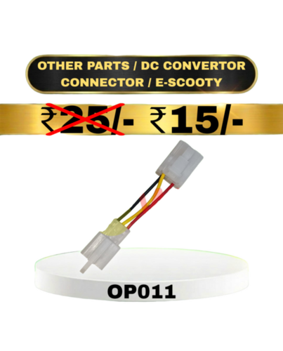 E-Scooty Dc Convertor Connector - Color: White