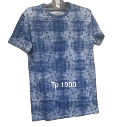 Men Round Print T Shirt
